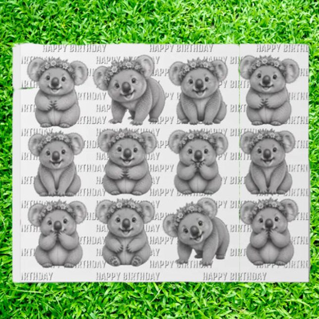 Koalabäddagar Presentpapper (Our “Nine Koalas” gift paper turns every gift into a joyful Australian celebration  )