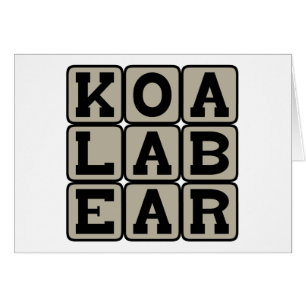 Koalabjörn, australisk pungdjursart hälsningskort
