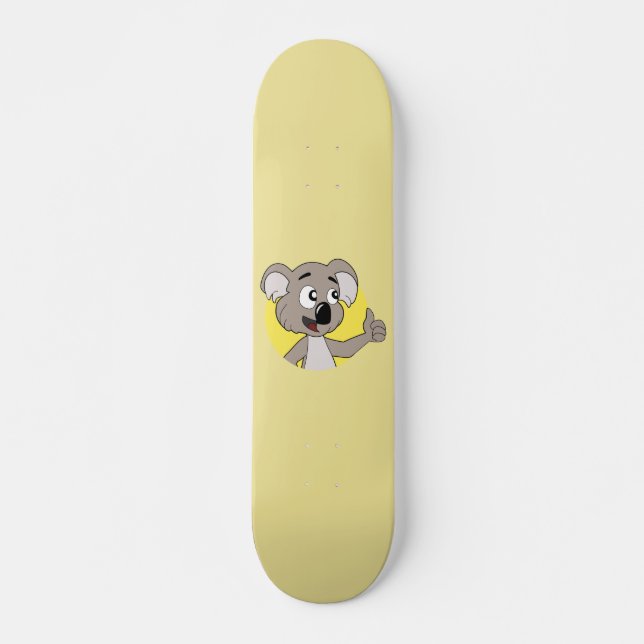 Koalabjörntecknad Mini Skateboard Bräda 18,5 Cm (Framsida)