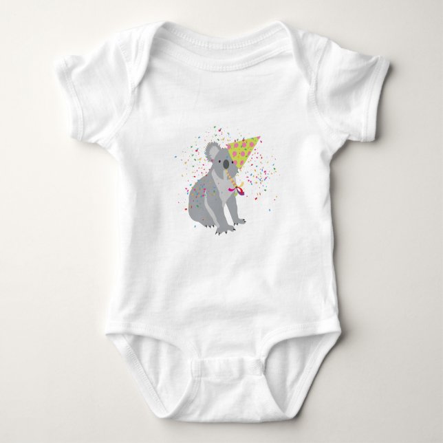 Koalafest - Djur som har en fest T Shirt (Framsida)