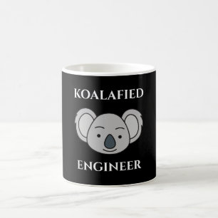 Koalafied Ingenjör Cute Koala Funny Job Pun Kaffemugg