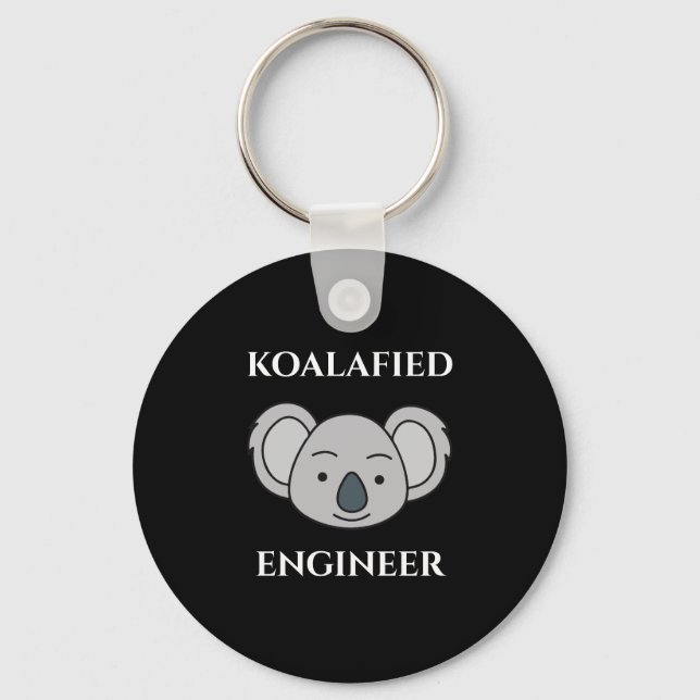 Koalafied Ingenjör Cute Koala Funny Job Pun Nyckelring (Framsida)