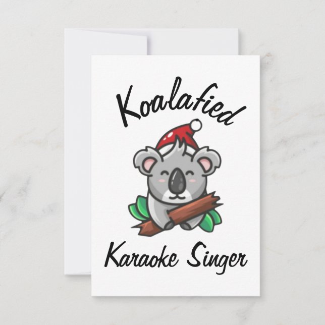 Koalafied karaokesångare kort (Framsida)