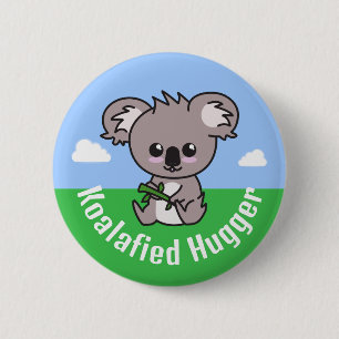 "Koalafied Kramare" söt baby koala Knapp