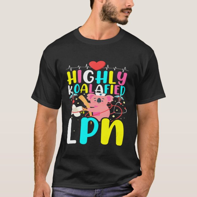 Koalafied Lpn Koala Bear Licactical Nurse T Shirt (Framsida)