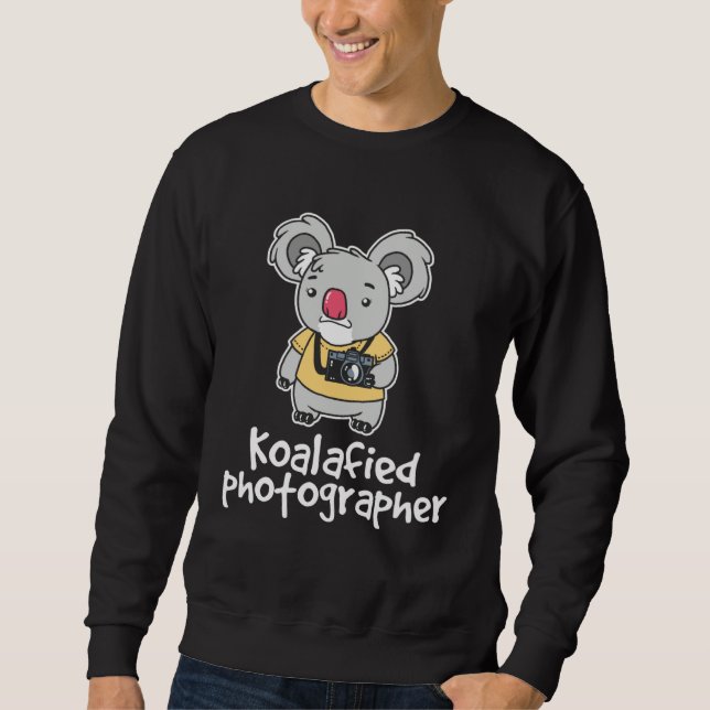 Koalafied Photographer Koala Bear Animal  Photogra Lång Ärmad Tröja (Framsida)