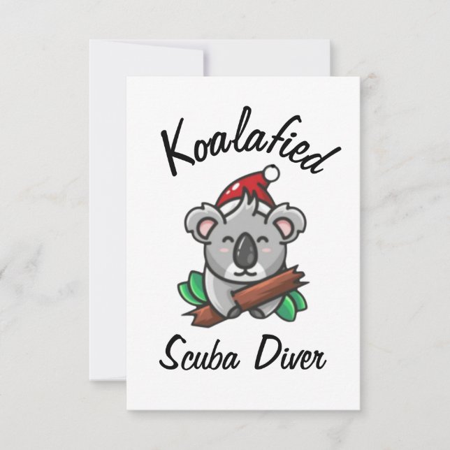 Koalafied Scuba Dykarkort Kort (Framsida)