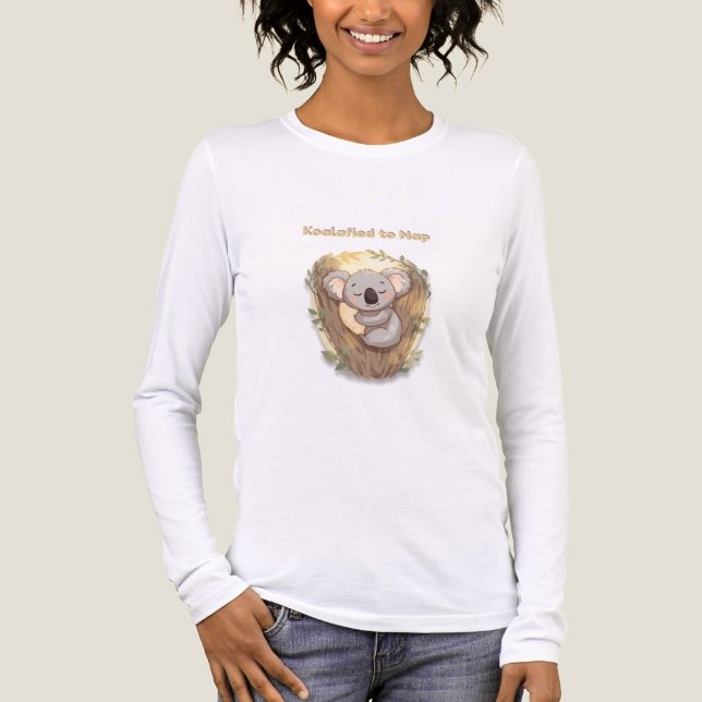 "Koalafied to Nap – Cute Sleepy Koala T-Shirt" T Shirt (Framsida)
