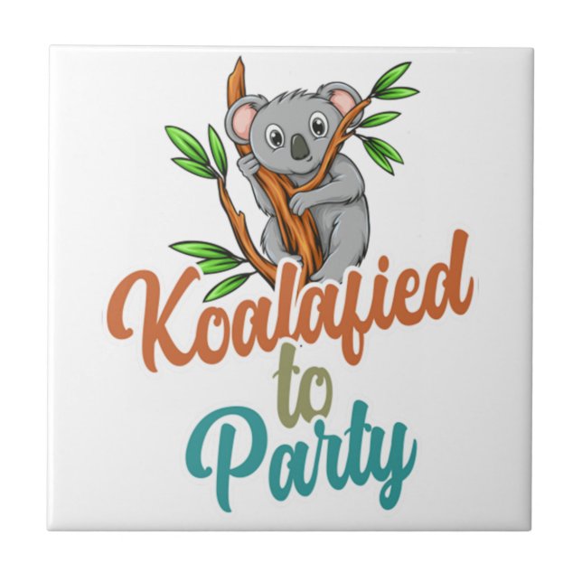 Koalafied to Party Qualified Pun Cute and Funny Ko Kakelplatta (Framsidan)