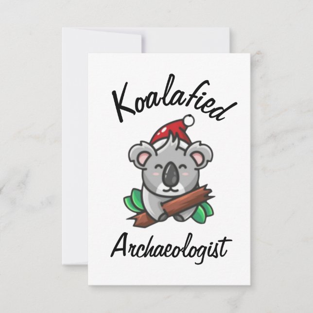 Koalafierad arkeolog-kort kort (Framsida)