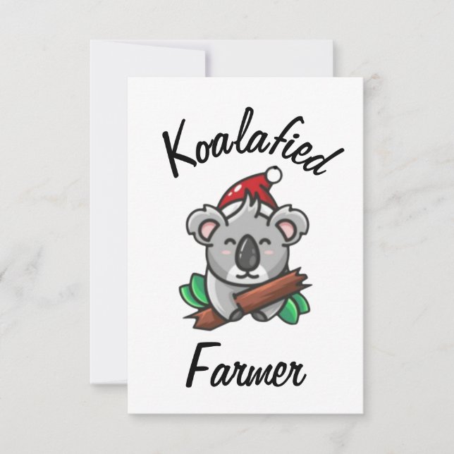 Koalafierad Bondekort Kort (Framsida)