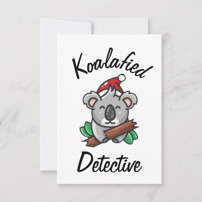 Koalafierad detektivkort kort (Framsida)