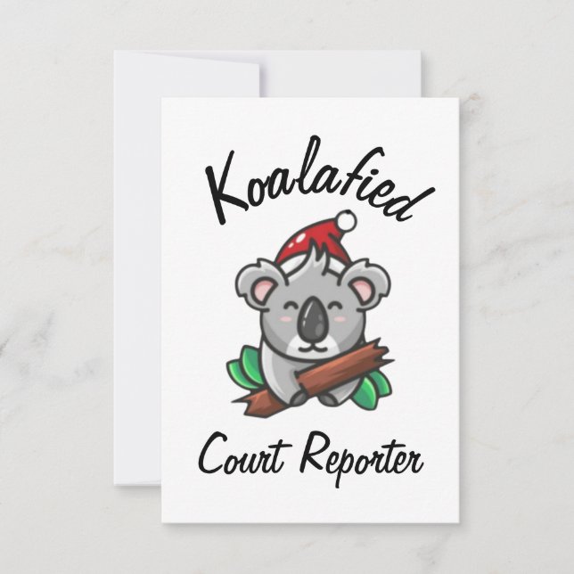Koalafierad domstolreporter-kort kort (Framsida)