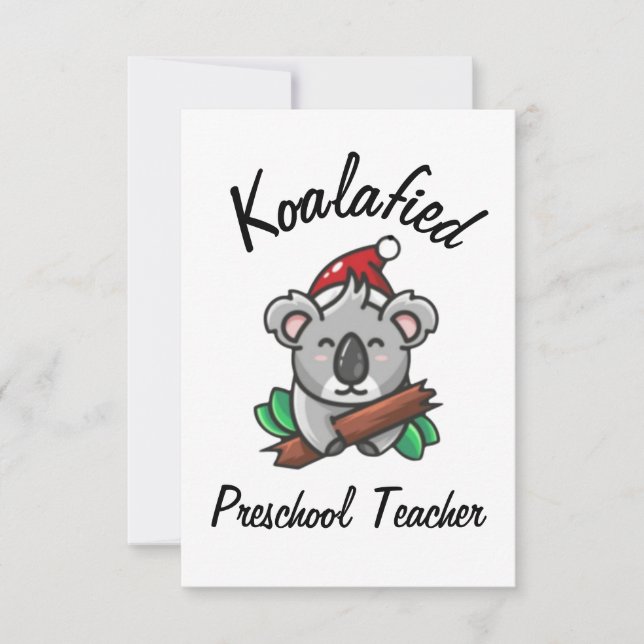 Koalafierad förskollärarkort kort (Framsida)