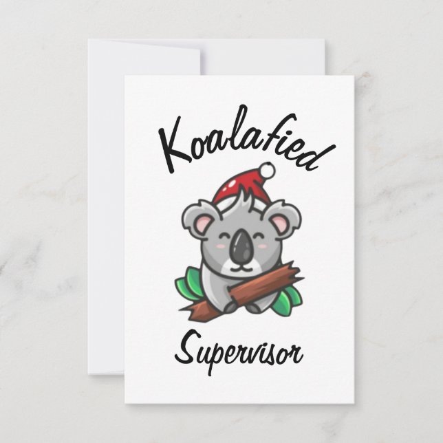 Koalafierad handledar-kort kort (Framsida)