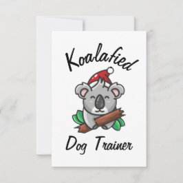 Koalafierad hundtränarkort kort