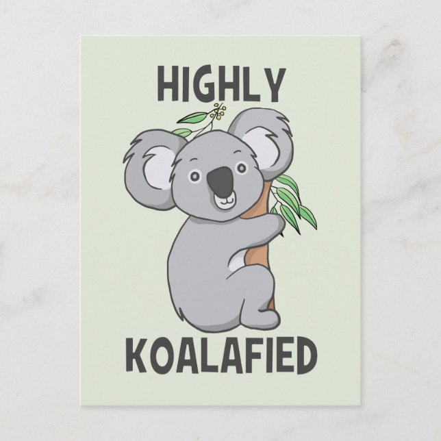 Koalafierad Koala Helg Vykort (Framsida)