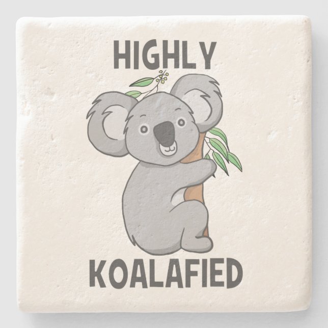 Koalafierad Koala Stenunderlägg (Framsidan)