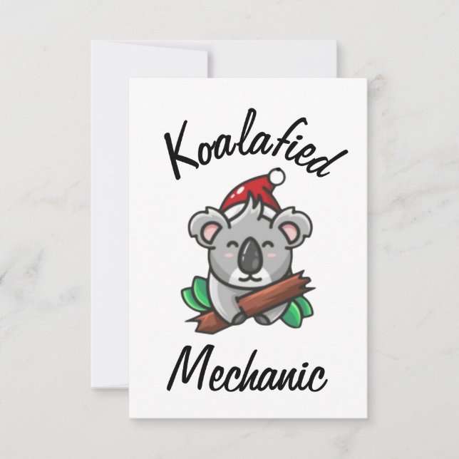 Koalafierad mekaniker-kort kort (Framsida)