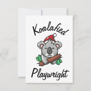 Koalafierad pjäsförfattarkort kort