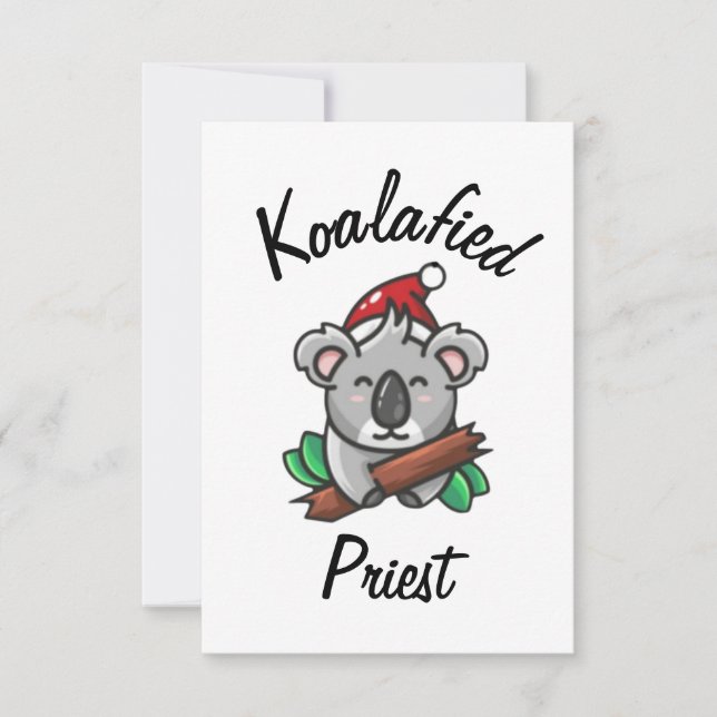 Koalafierad Prästkort Kort (Framsida)