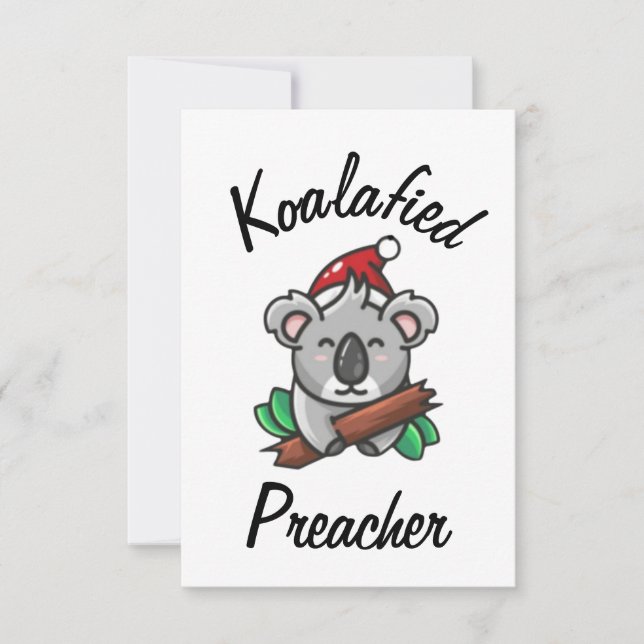 Koalafierad predikantkort kort (Framsida)