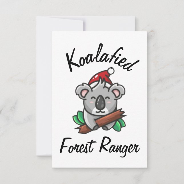 Koalafierad Skogvaktarkort Kort (Framsida)