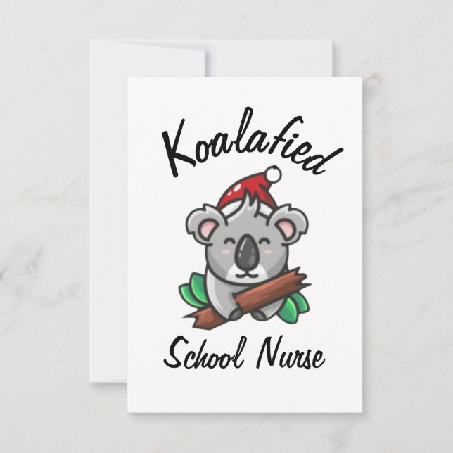 Koalafierad skolsköterskekort kort (Framsida)