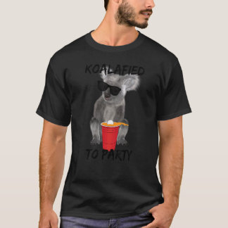Koalafierad till Party Beer Drinker Pun Funny Red  T Shirt