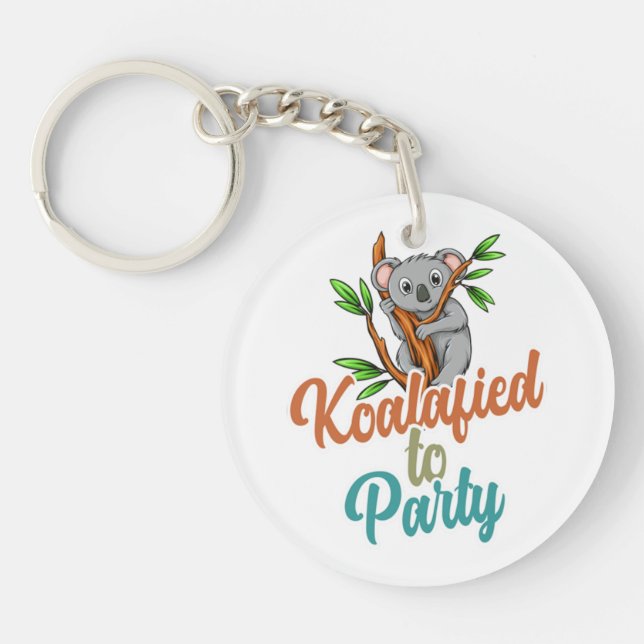 Koalafierad till Party Qualified Pun Cute och Funn (Framsidan)