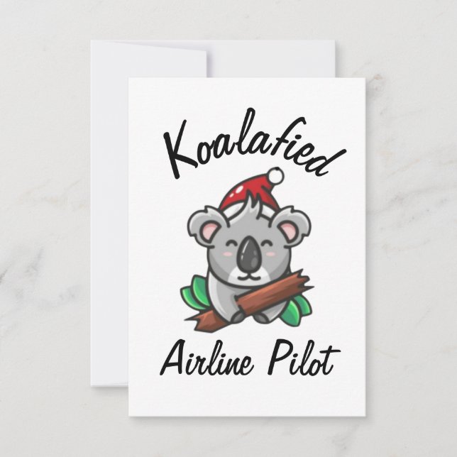 Koalafierat pilotkort för flygbolag kort (Framsida)