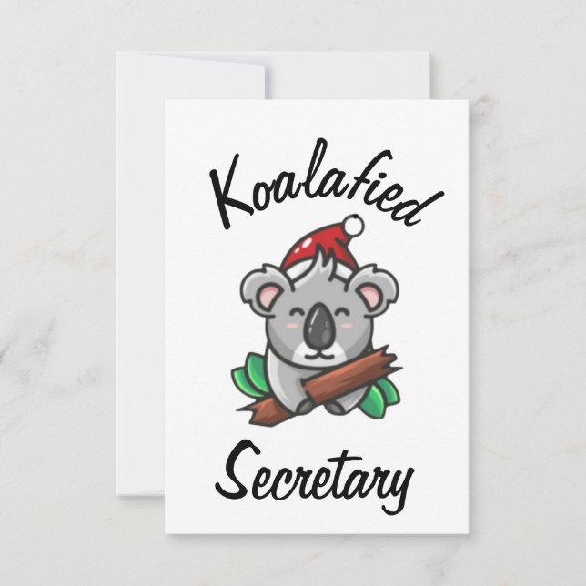 Koalafierat sekreterarkort kort (Framsida)
