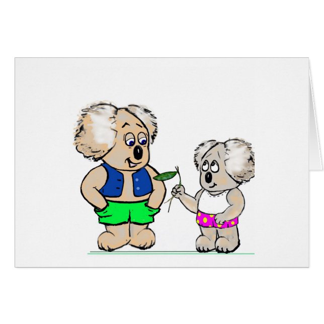 Koalakompisar Hälsningskort (Framsidan Horizontal)