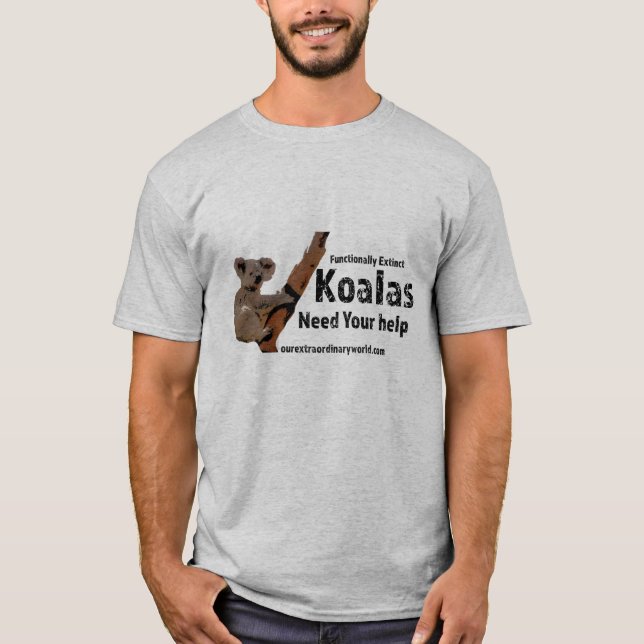 Koalas behöver din hjälp t shirt (Framsida)