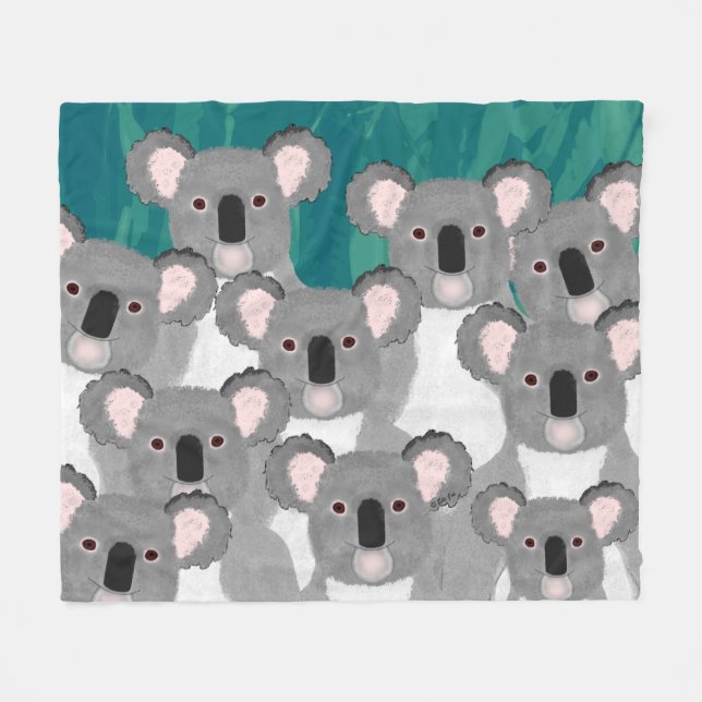 Koalas Fleece Blanket (Framsidan (Horisontell))