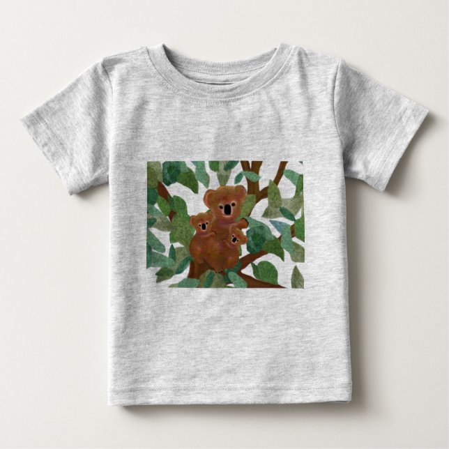 Koalas i eukalyptus t shirt (Framsida)