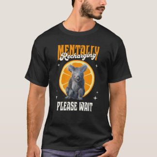 Koalas introvert humör design för mental uppladdni t shirt
