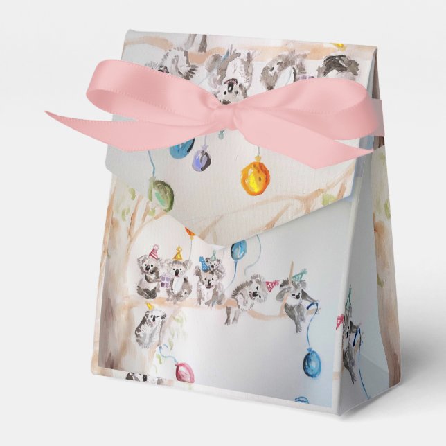 Koalas Koala Art Födelsedagsfest Cake Favoritbox Presentaskar (Framsidan Sidan)