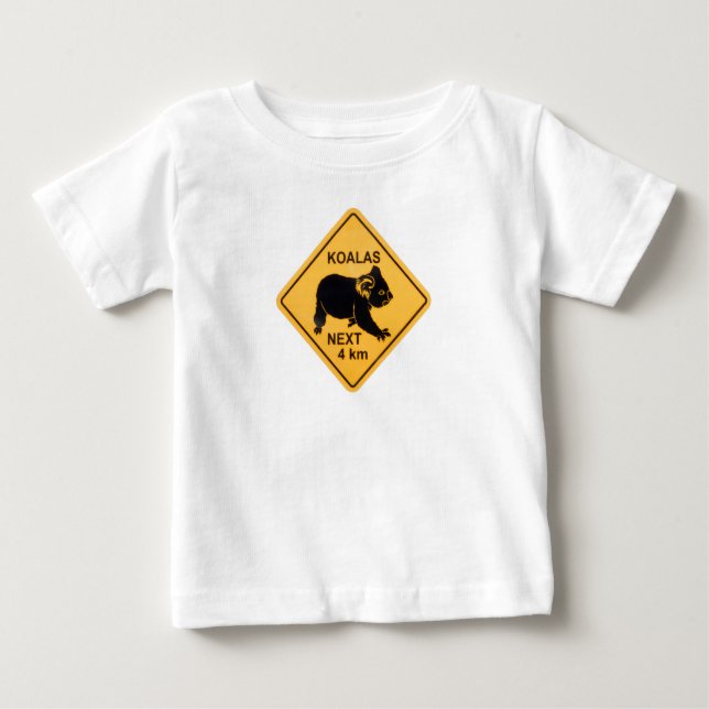 Koalas Next 4 Km Cute Sign T Shirt (Framsida)