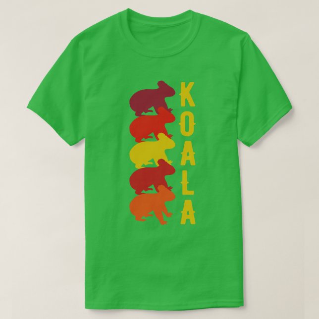Koalas Retro T Shirt (Design framsida)