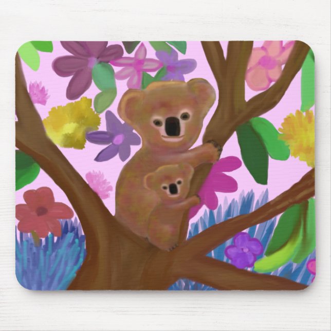 Koalas som precis omkring hänger musmatta (Framsidan)