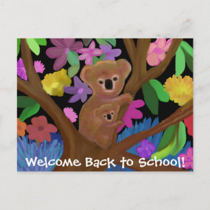 Koalas Welcome Back to school Postcards Vykort