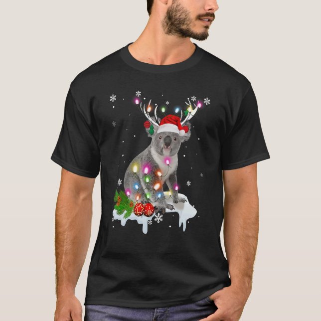 Koalas Xmas Santa Hat Koala Christmas T Shirt (Framsida)
