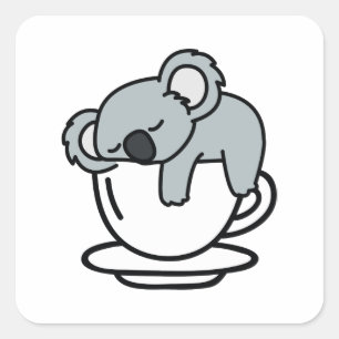 KoalaTea Fyrkantigt Klistermärke