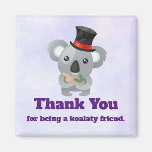 Koalaty Friend Pun Cute Koala i Top hat Magnet
