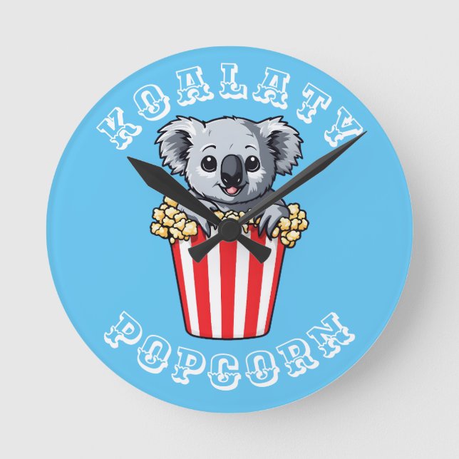 Koalaty Popcorn Rund Klocka (Framsida)
