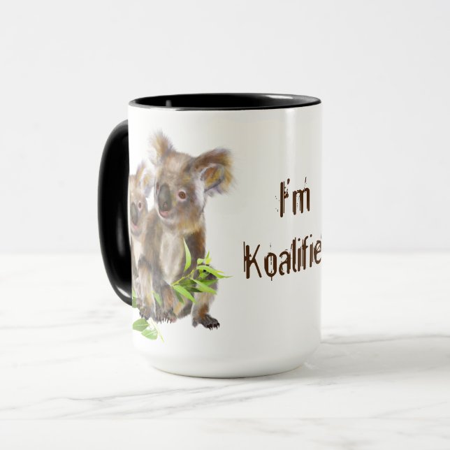 Koalified Quote Roligt Koala Bear Australian Trave Mugg (Framsida vänster)