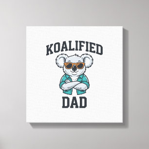 Koalifierad Pappa Söt Koala Pappa Shirt Design_1 Canvastryck