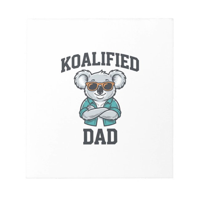 Koalifierad Pappa Söt Koala Pappa Tröja Design_1 Anteckningsblock (Framsida)