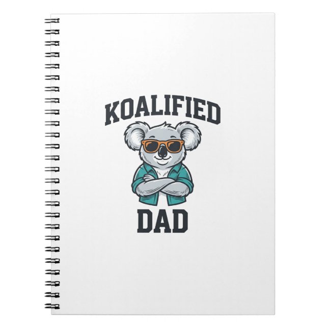 Koalifierad Pappa Söt Koala Pappa Tröja Design_1 Anteckningsbok (Framsidan)